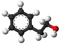 Phenethyl-alcohol-3D-balls